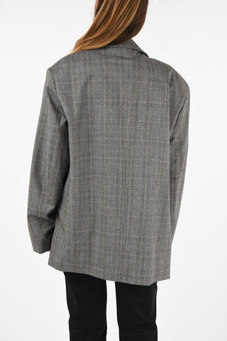 oversize district check blazer