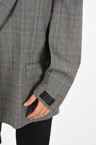 oversize district check blazer