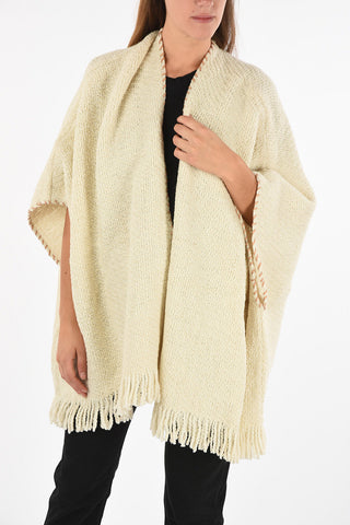 fringed knit cape