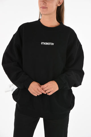 crew-neck maxi sweatshirt