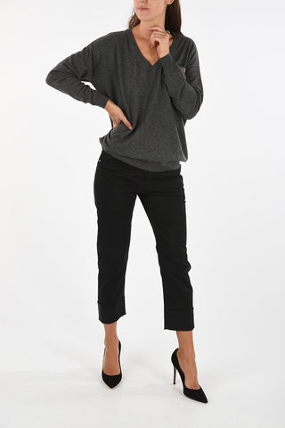 maglia scollo a V in cashmere
