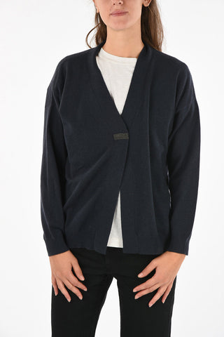 cardigan in cashmere con strass
