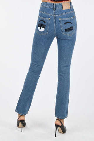 Embroidered FLIRTING Tapered Jeans