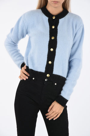 cardigan con Bordi a Contrasto