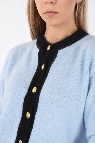 Contrasting Trimming Cardigan