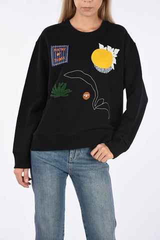 embroidered crew-neck sweatshirt