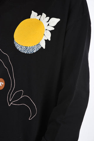 embroidered crew-neck sweatshirt