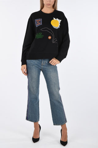 embroidered crew-neck sweatshirt