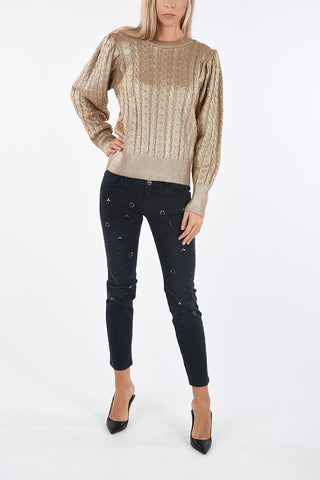 Maxi cardigan crochet in Tessuto Spalmato