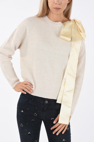 BE crewneck sweater with Bow