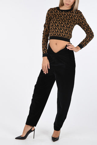 High Waist FARFALLA Velvet Pants
