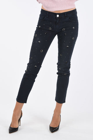 BLUGIRL jeans slim fit con Applicazioni Gioiello