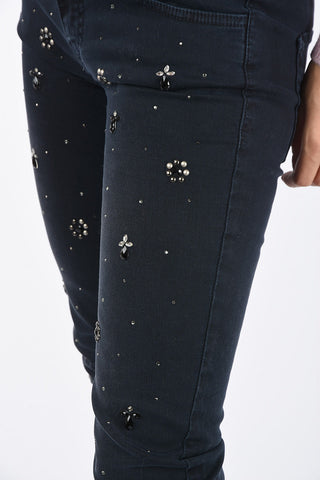 BLUGIRL jeans slim fit con Applicazioni Gioiello