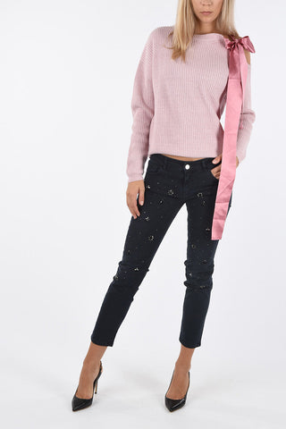 BLUGIRL jeans slim fit con Applicazioni Gioiello