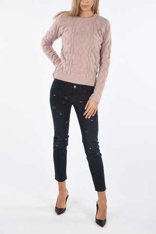 crochet crewneck sweater