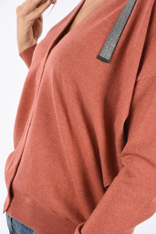 Cashmere Cardigan with Jewel Detail