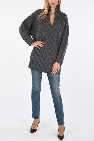 crochet v-neck sweater