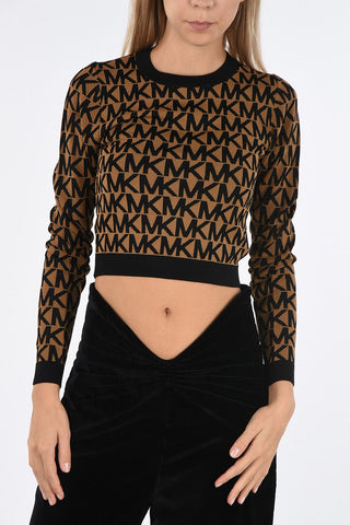 Monogram Crewneck Crop Sweater