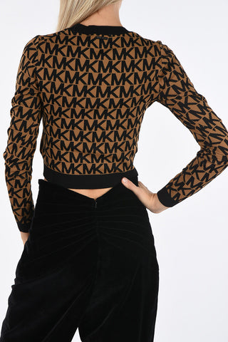 Monogram Crewneck Crop Sweater