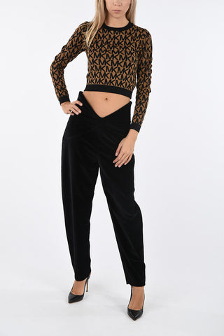 Monogram Crewneck Crop Sweater