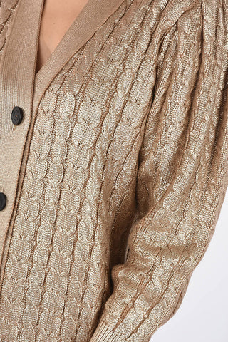 Waxed crochet Maxi cardigan