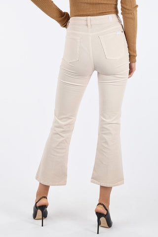 Pantaloni Flare in Velluto a Coste