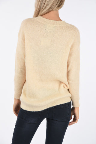 BOUTIQUE Cat Embroidered Crewneck Sweater