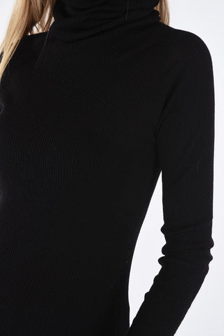 Ribbed TUBE turtle-neck sweater