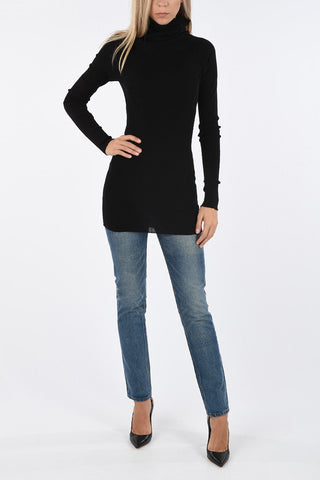 Ribbed TUBE turtle-neck sweater