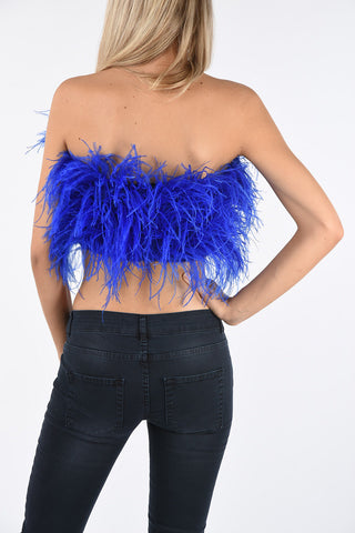 Ostrich Feathers Bustier top