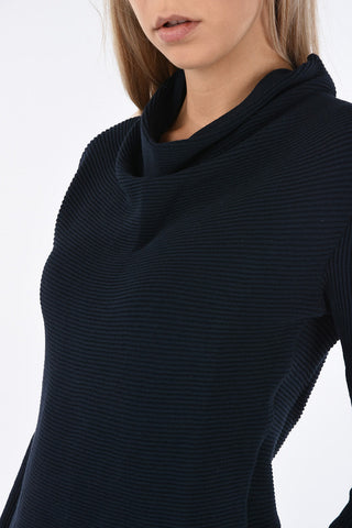 ARMANI JEANS Cowl Neckline Ribbed Sweater