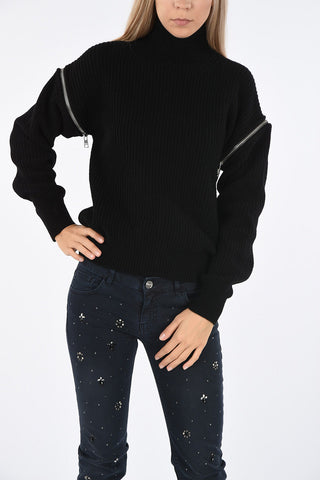 Maglia Collo Alto con Maniche Removibili