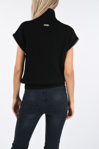 Maglia Collo Alto con Maniche Removibili