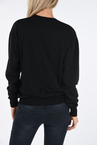 COUTURE Skeleton Embroidered Crewneck Sweater