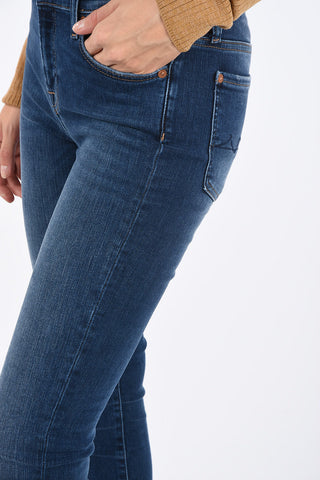 jeans skinny fit con strass
