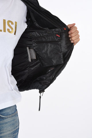 waist length leather MESSENEDUE down jacket
