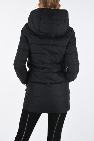 Real Fur Insert Three-Quarter Length CARYSDUE Down Jacket