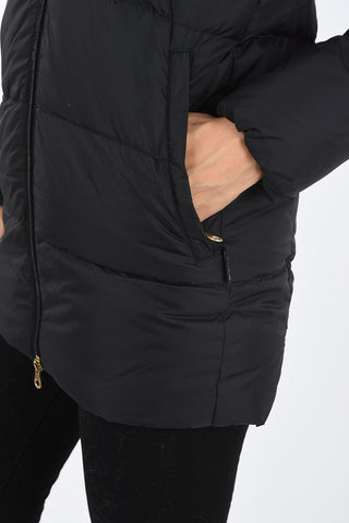 Real Fur Insert Three-Quarter Length CARYSDUE Down Jacket