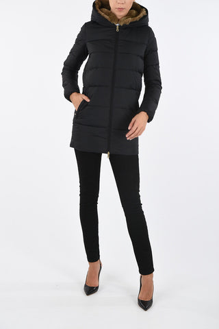 Real Fur Insert Three-Quarter Length CARYSDUE Down Jacket