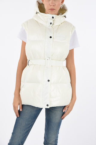 Sleeveless WM019 COREA Down Jacket with Belt