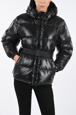 Waist length HEZE Down Jacket With Belt