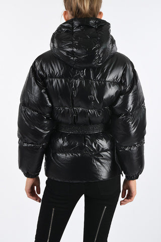 Waist length HEZE Down Jacket With Belt