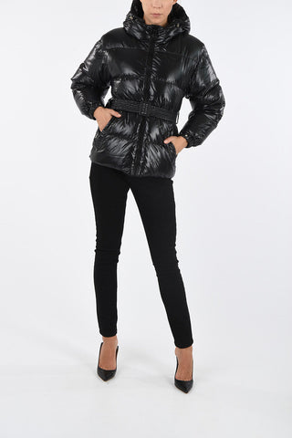 Waist length HEZE Down Jacket With Belt