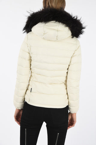 Waist Length real Fur Insert NEFELETRE Down Jacket