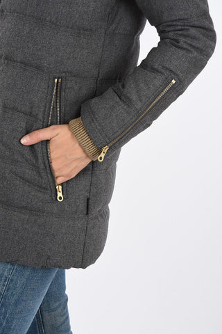 Seven-Eights Length Virgin Wool BLODWEN Down Jacket