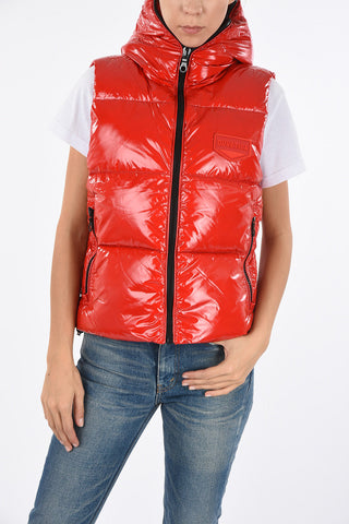 Hooded Sleeveless WV003 SENZA SPUGNA Down Jacket