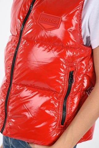 Hooded Sleeveless WV003 SENZA SPUGNA Down Jacket