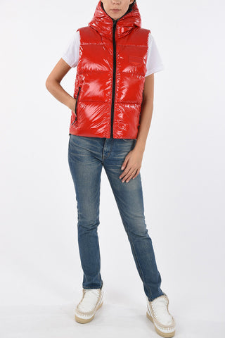 Hooded Sleeveless WV003 SENZA SPUGNA Down Jacket