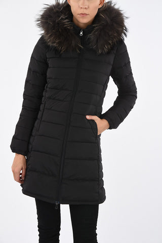 Seven-Eights Length Real Fur OCIROETRE Down Jacket