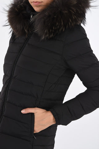 Seven-Eights Length Real Fur OCIROETRE Down Jacket